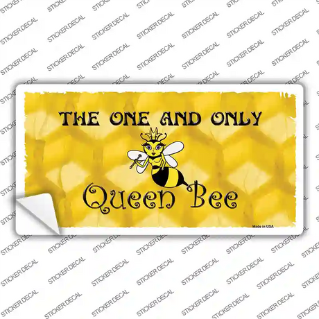 Queen Bee Honey Comb Novelty Sticker Decal