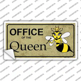 Office Of Queen Bee Novelty Sticker Decal
