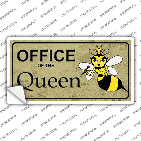 Office Of Queen Bee Novelty Sticker Decal