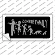 Zombie Family Black Novelty Sticker Decal