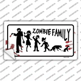 Zombie Family White Novelty Sticker Decal