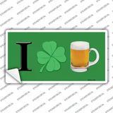 Shamrock Beer Novelty Sticker Decal