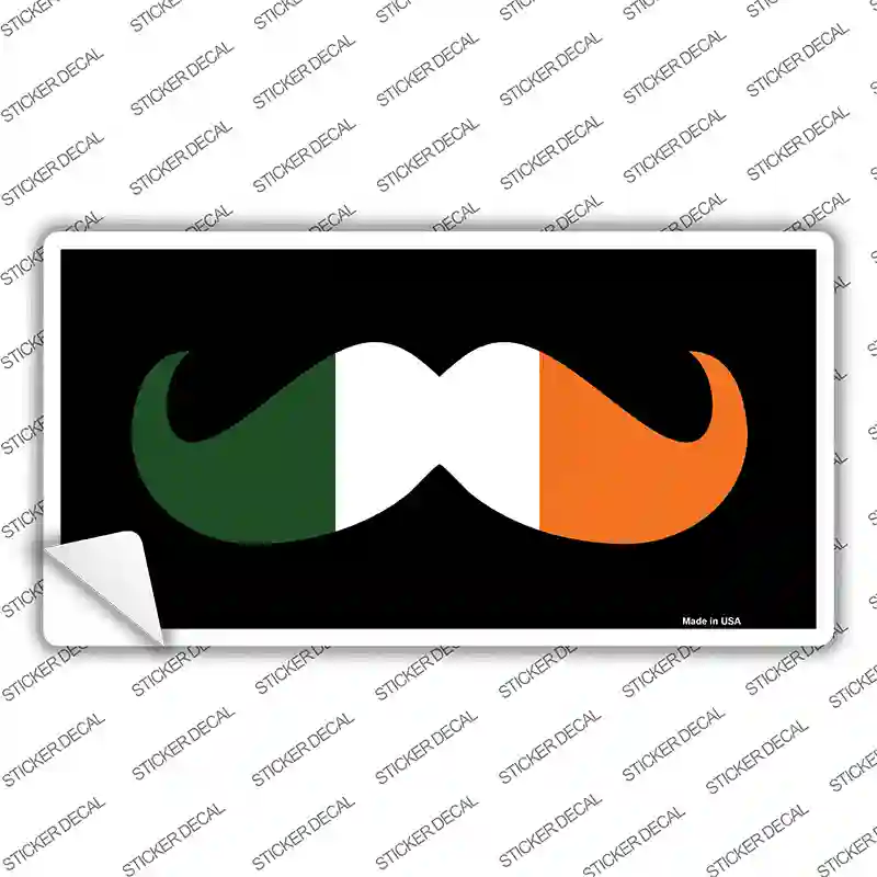 Irish Mustache Novelty Sticker Decal