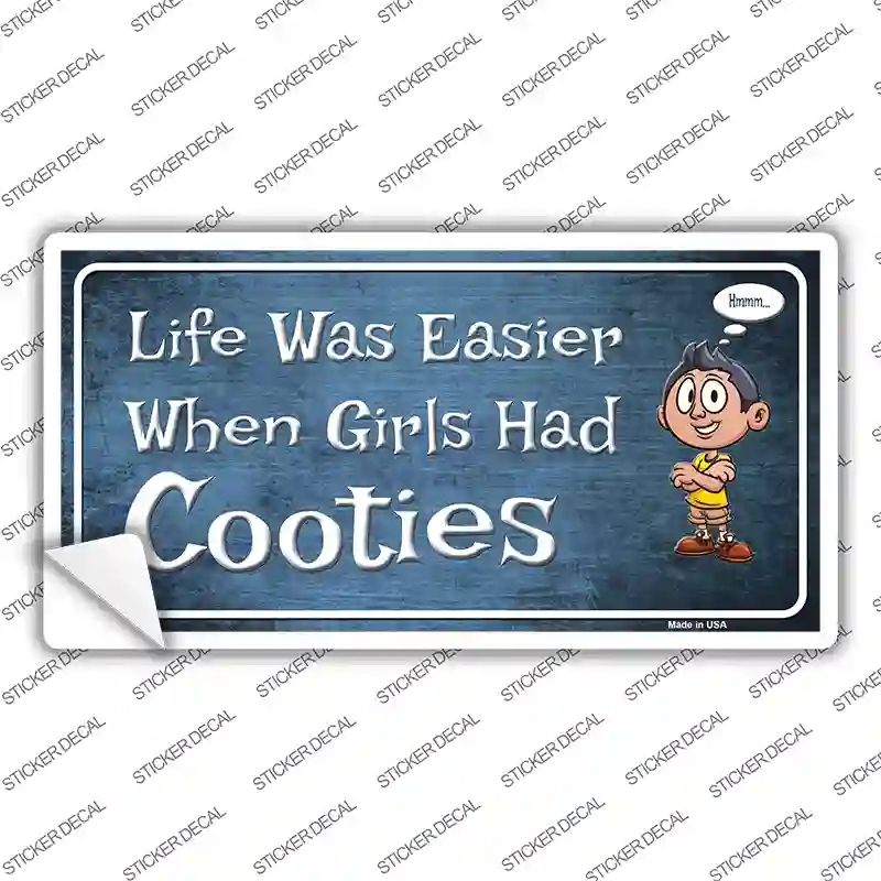 When Girls Had Cooties Novelty Sticker Decal