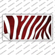 Red White Zebra Oil Rubbed Novelty Sticker Decal