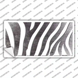 Black White Zebra Oil Rubbed Novelty Sticker Decal