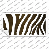 Brown White Zebra Oil Rubbed Novelty Sticker Decal