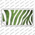 Lime Green White Zebra Oil Rubbed Novelty Sticker Decal