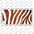Orange White Zebra Oil Rubbed Novelty Sticker Decal