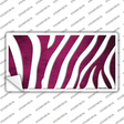 Pink White Zebra Oil Rubbed Novelty Sticker Decal