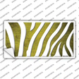Yellow White Zebra Oil Rubbed Novelty Sticker Decal