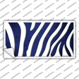 Blue White Zebra Oil Rubbed Novelty Sticker Decal