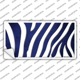 Blue White Zebra Oil Rubbed Novelty Sticker Decal