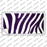 Purple White Zebra Oil Rubbed Novelty Sticker Decal