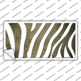 Gold White Zebra Oil Rubbed Novelty Sticker Decal