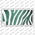 Mint White Zebra Oil Rubbed Novelty Sticker Decal