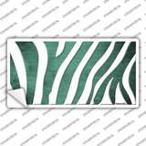 Mint White Zebra Oil Rubbed Novelty Sticker Decal