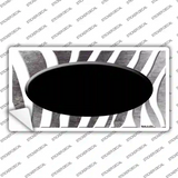 Black White Zebra Oval Oil Rubbed Novelty Sticker Decal