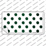 Green White Dots Oil Rubbed Novelty Sticker Decal