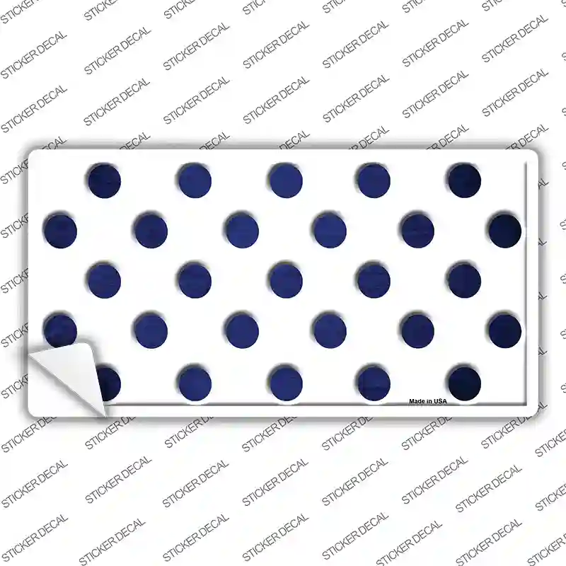 Blue White Dots Oil Rubbed Novelty Sticker Decal