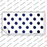 Blue White Dots Oil Rubbed Novelty Sticker Decal