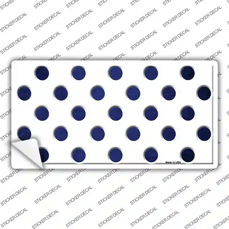 Blue White Dots Oil Rubbed Novelty Sticker Decal