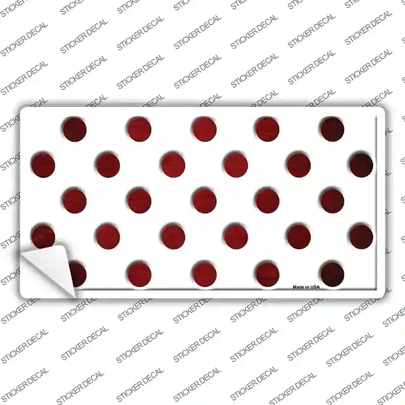 Red White Dots Oil Rubbed Novelty Sticker Decal