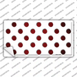 Red White Dots Oil Rubbed Novelty Sticker Decal