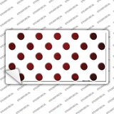 Red White Dots Oil Rubbed Novelty Sticker Decal