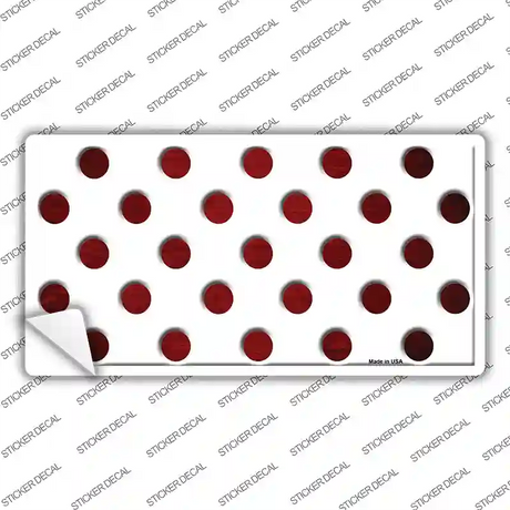 Red White Dots Oil Rubbed Novelty Sticker Decal