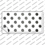 Gray White Dots Oil Rubbed Novelty Sticker Decal