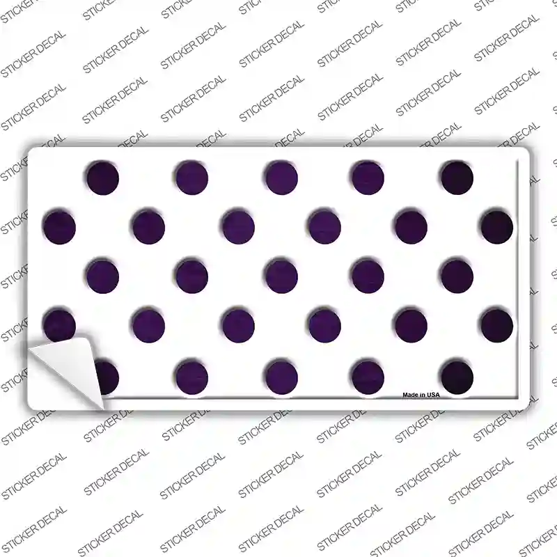Purple White Dots Oil Rubbed Novelty Sticker Decal