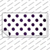 Purple White Dots Oil Rubbed Novelty Sticker Decal