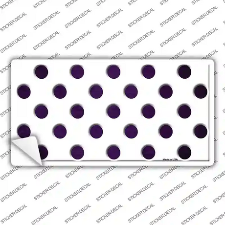 Purple White Dots Oil Rubbed Novelty Sticker Decal