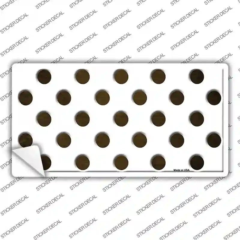 Brown White Dots Oil Rubbed Novelty Sticker Decal