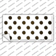 Brown White Dots Oil Rubbed Novelty Sticker Decal