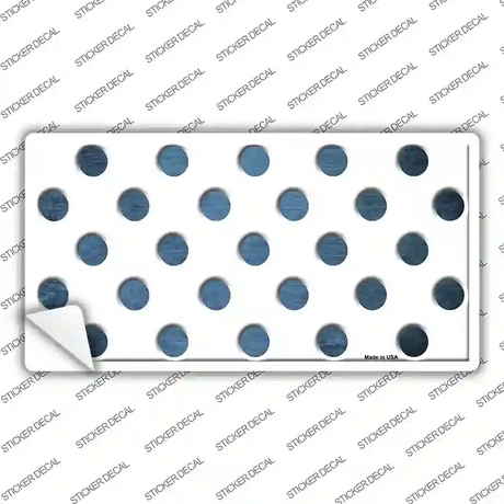 Light Blue White Dots Oil Rubbed Novelty Sticker Decal