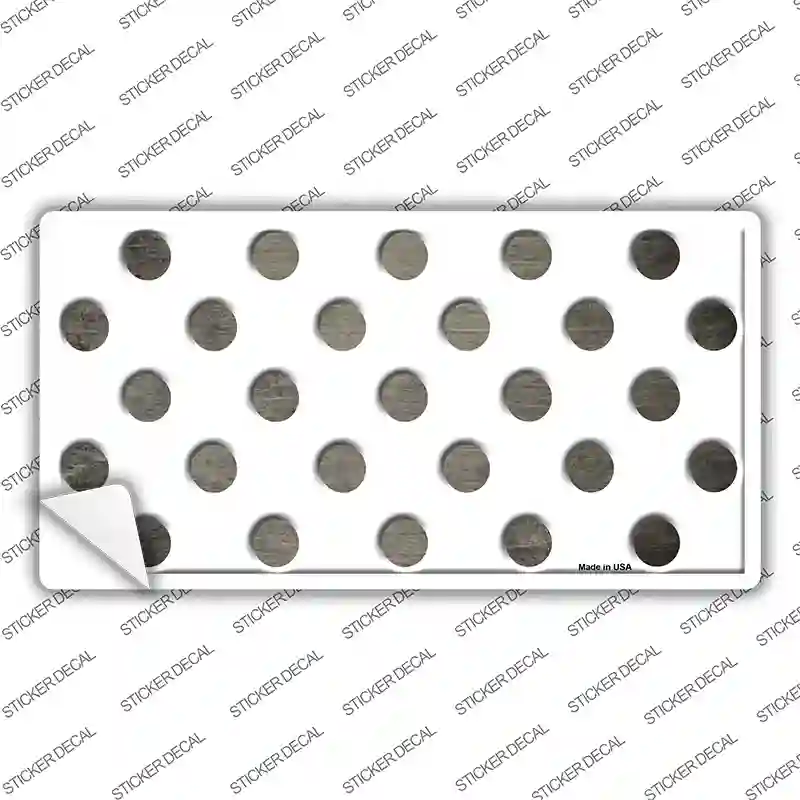 Tan White Dots Oil Rubbed Novelty Sticker Decal