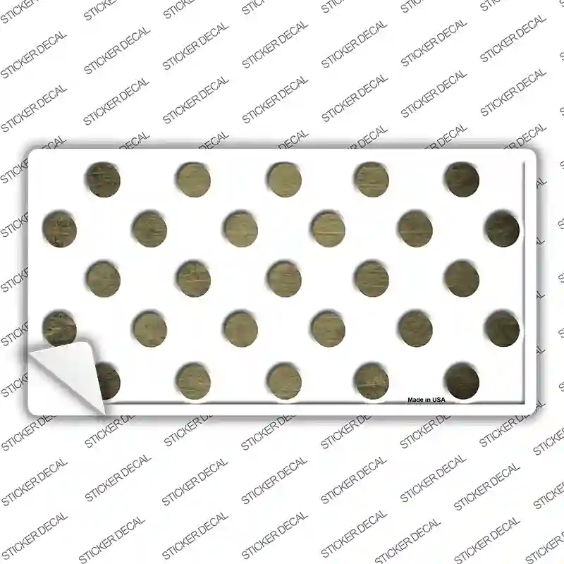 Gold White Dots Oil Rubbed Novelty Sticker Decal