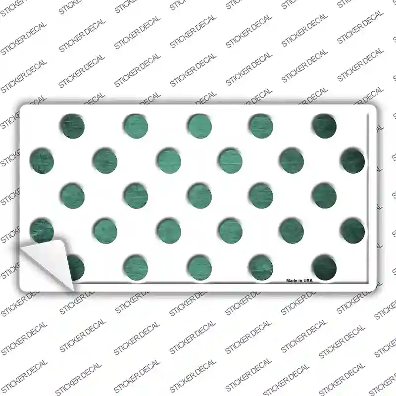 Mint White Dots Oil Rubbed Novelty Sticker Decal