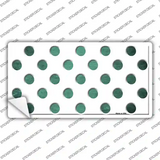 Mint White Dots Oil Rubbed Novelty Sticker Decal