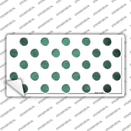 Mint White Dots Oil Rubbed Novelty Sticker Decal