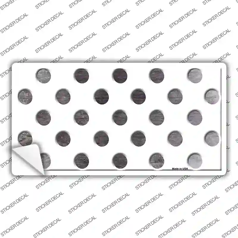 Black White Dots Oil Rubbed Novelty Sticker Decal