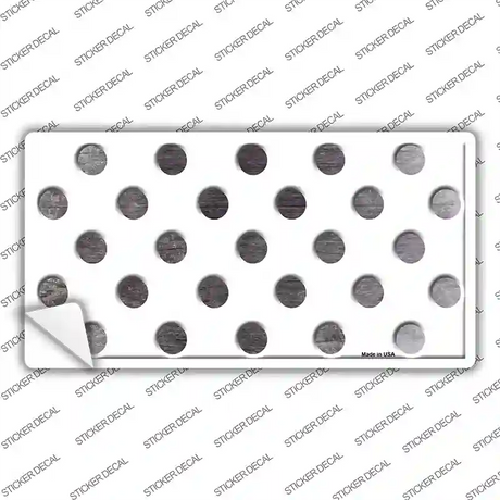 Black White Dots Oil Rubbed Novelty Sticker Decal