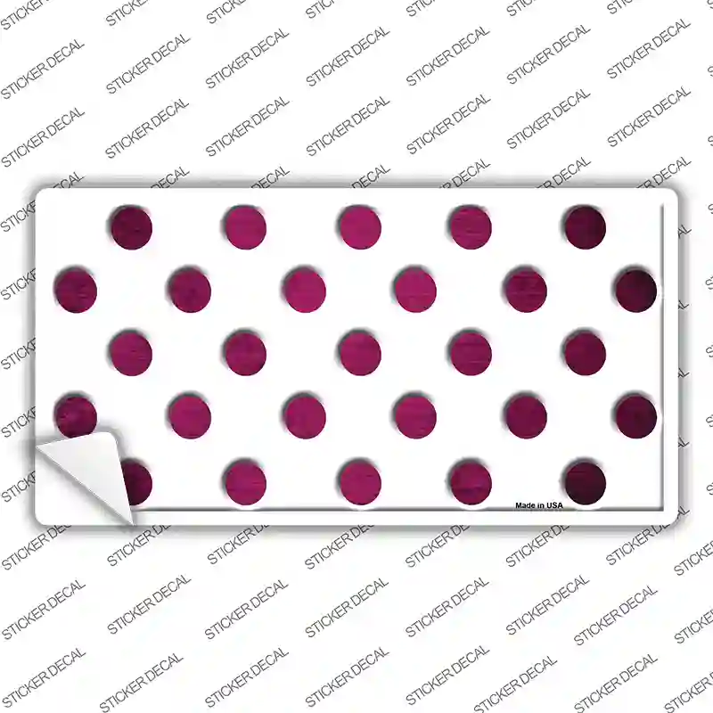 Pink White Dots Oil Rubbed Novelty Sticker Decal