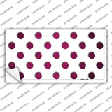 Pink White Dots Oil Rubbed Novelty Sticker Decal