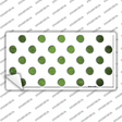 Lime Green White Dots Oil Rubbed Novelty Sticker Decal
