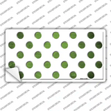Lime Green White Dots Oil Rubbed Novelty Sticker Decal