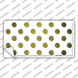 Yellow White Dots Oil Rubbed Novelty Sticker Decal