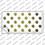 Yellow White Dots Oil Rubbed Novelty Sticker Decal